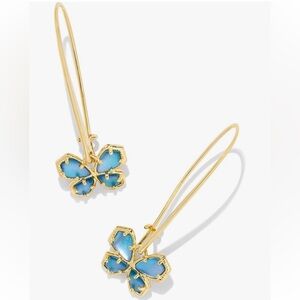 LOWSTART NWT Kendra Scott Mae Butterfly Wire Drop Gold Earrings w/Dustbag